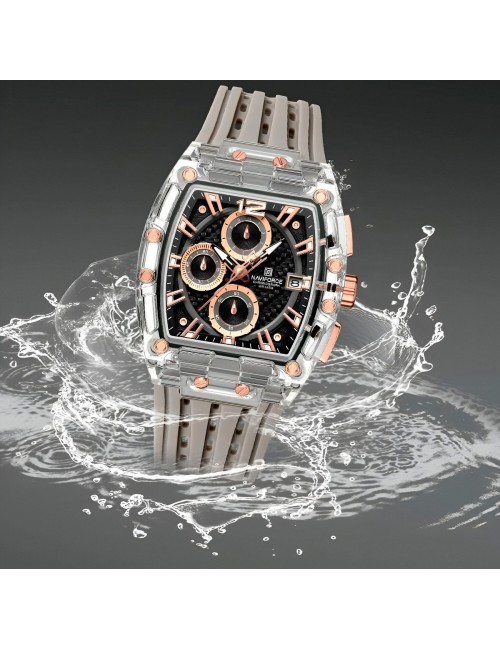Reloj Naviforce Deportivo Nf7105 Goma Hombre + Estuche