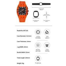 Reloj Naviforce Deportivo Nf7105 Goma Hombre + Estuche