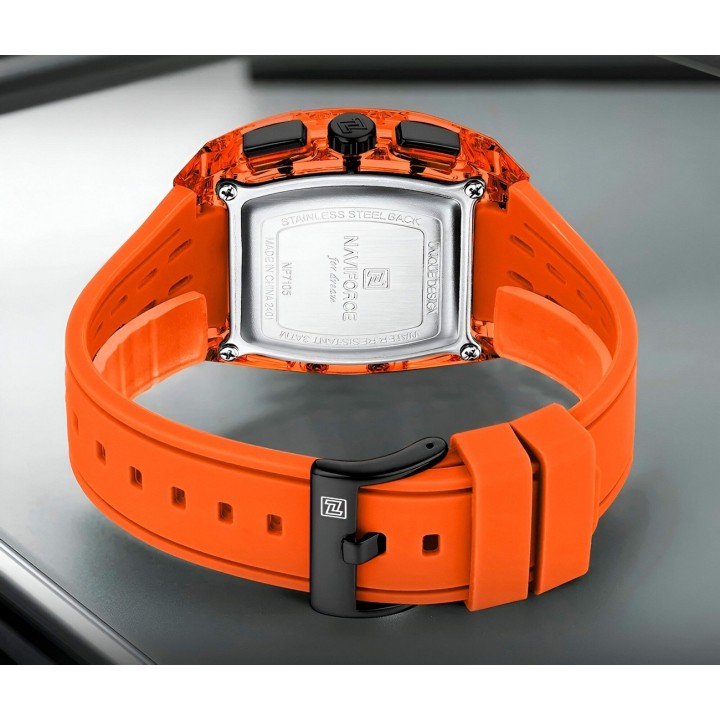 Reloj Naviforce Deportivo Nf7105 Goma Hombre + Estuche