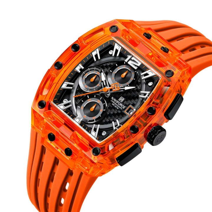 Reloj Naviforce Deportivo Nf7105 Goma Hombre + Estuche