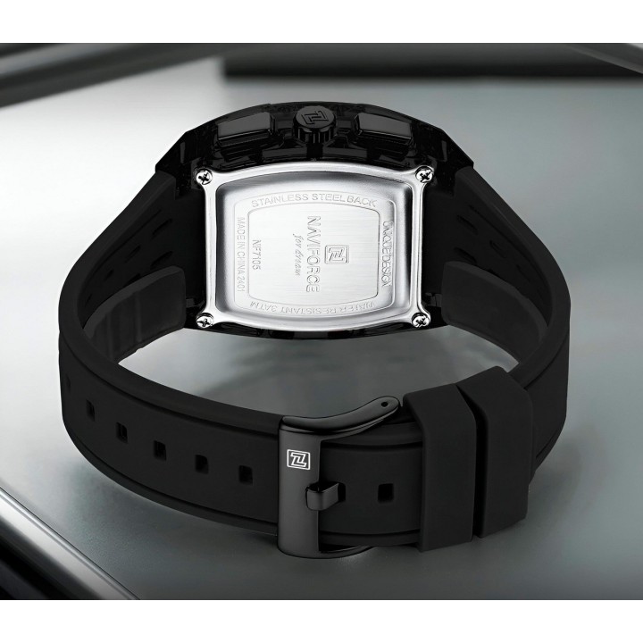 Reloj Naviforce Deportivo Nf7105 Goma Hombre + Estuche