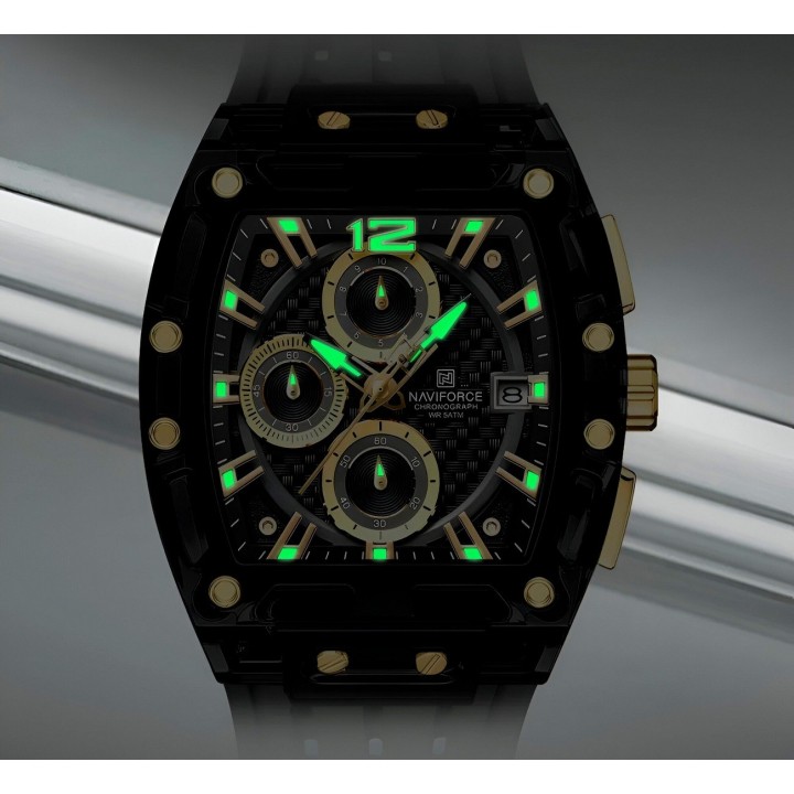 Reloj Naviforce Deportivo Nf7105 Goma Hombre + Estuche