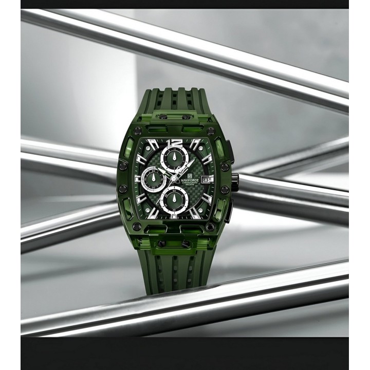 Reloj Naviforce Deportivo Nf7105 Goma Hombre + Estuche
