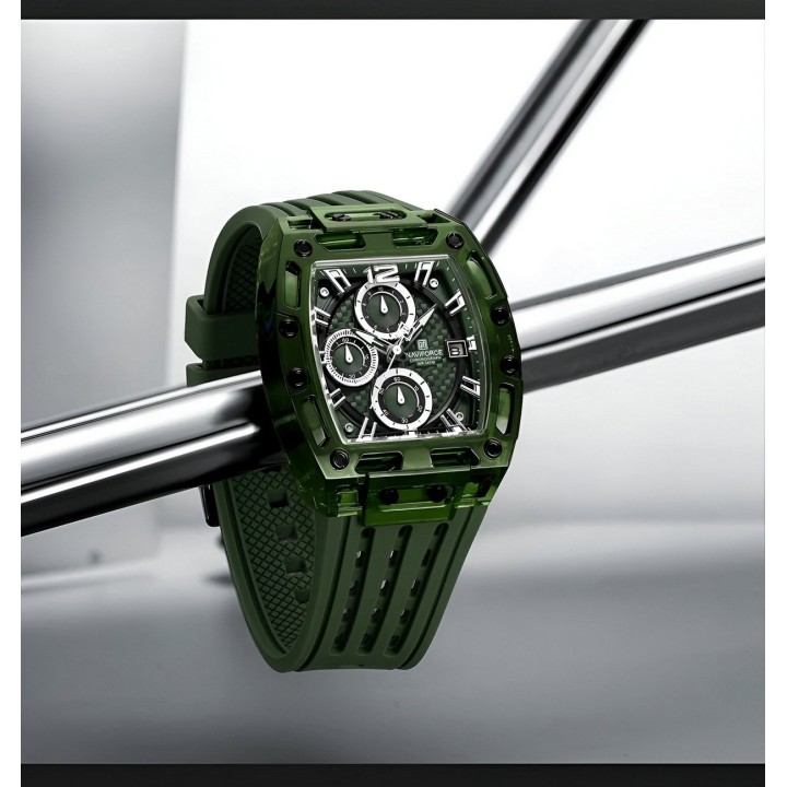 Reloj Naviforce Deportivo Nf7105 Goma Hombre + Estuche