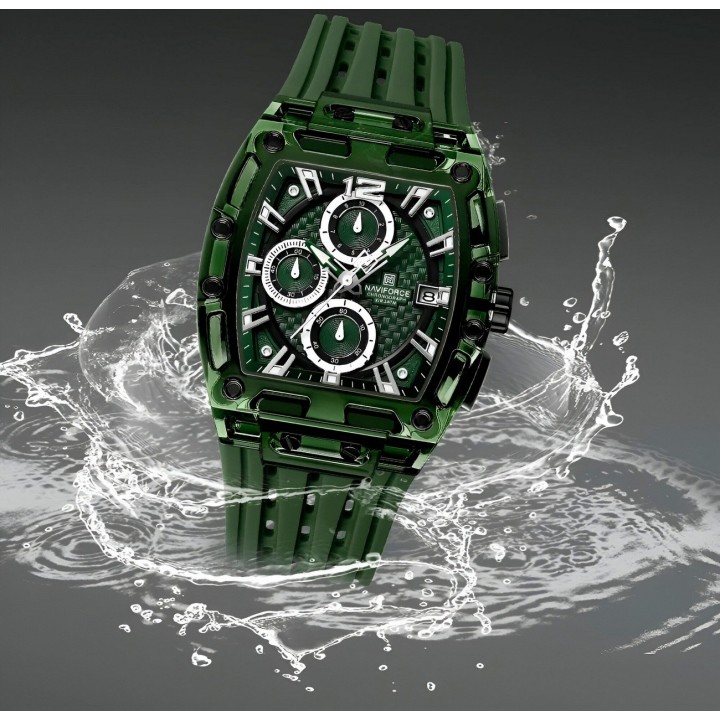 Reloj Naviforce Deportivo Nf7105 Goma Hombre + Estuche