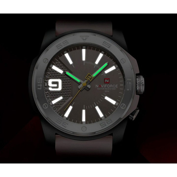 Reloj Naviforce Deportivo Nf7112 Goma Hombre Led + Estuche