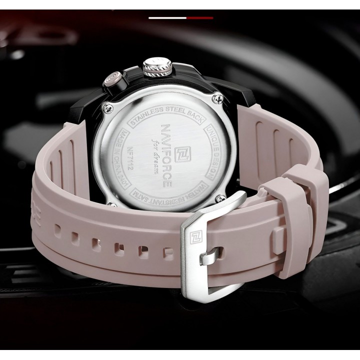 Reloj Naviforce Deportivo Nf7112 Goma Hombre Led + Estuche