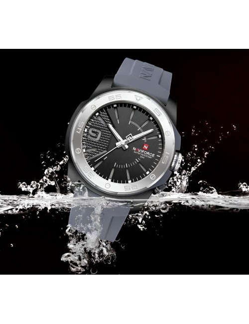Reloj Naviforce Deportivo Nf7112 Goma Hombre Led + Estuche