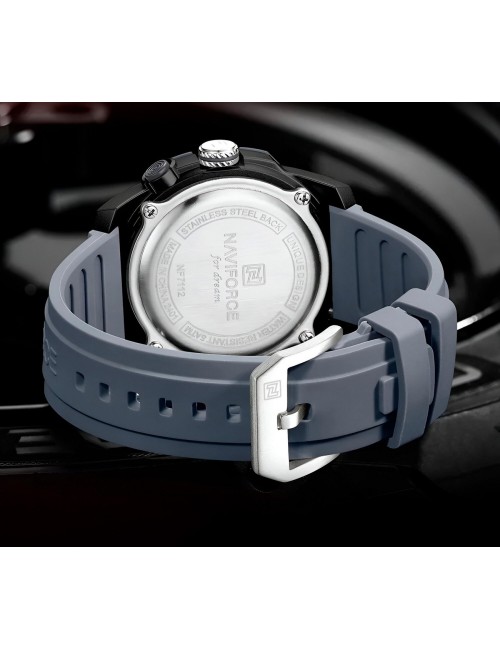 Reloj Naviforce Deportivo Nf7112 Goma Hombre Led + Estuche