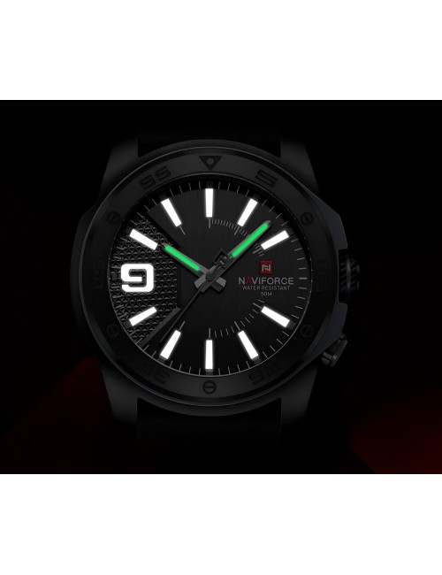 Reloj Naviforce Deportivo Nf7112 Goma Hombre Led + Estuche
