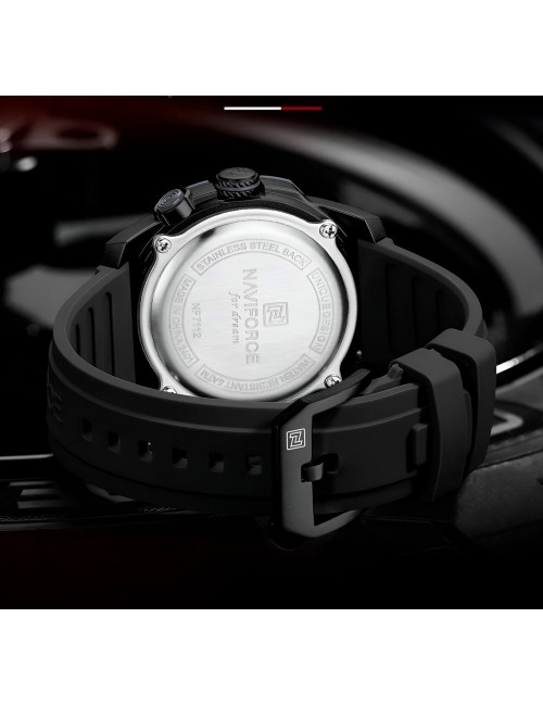 Reloj Naviforce Deportivo Nf7112 Goma Hombre Led + Estuche