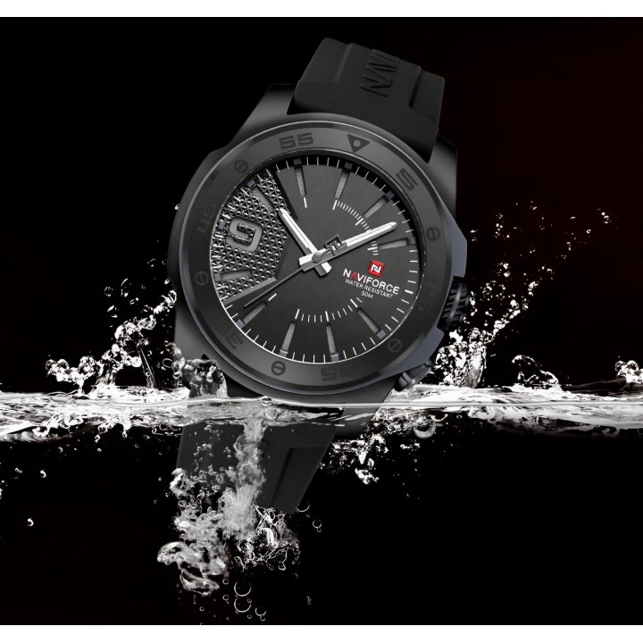 Reloj Naviforce Deportivo Nf7112 Goma Hombre Led + Estuche