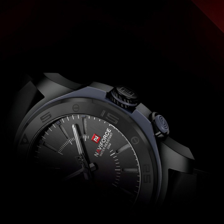Reloj Naviforce Deportivo Nf7112 Goma Hombre Led + Estuche
