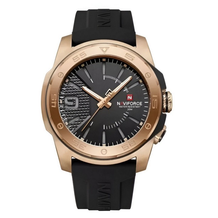 Reloj Naviforce Deportivo Nf7112 Goma Hombre Led + Estuche