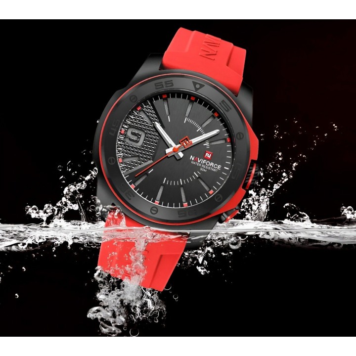 Reloj Naviforce Deportivo Nf7112 Goma Hombre Led + Estuche
