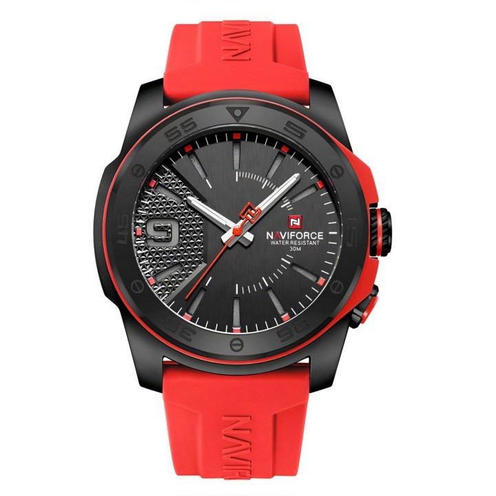 Reloj Naviforce Deportivo Nf7112 Goma Hombre Led + Estuche