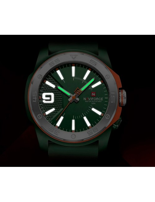 Reloj Naviforce Deportivo Nf7112 Goma Hombre Led + Estuche