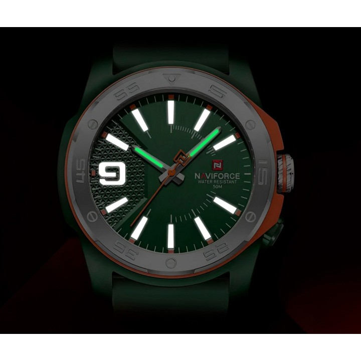 Reloj Naviforce Deportivo Nf7112 Goma Hombre Led + Estuche