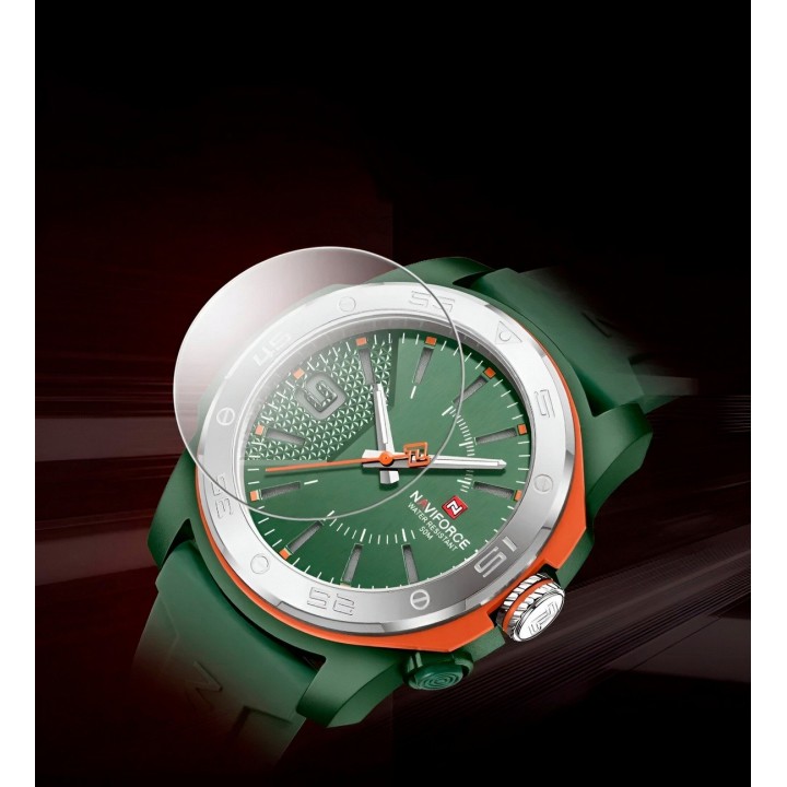 Reloj Naviforce Deportivo Nf7112 Goma Hombre Led + Estuche
