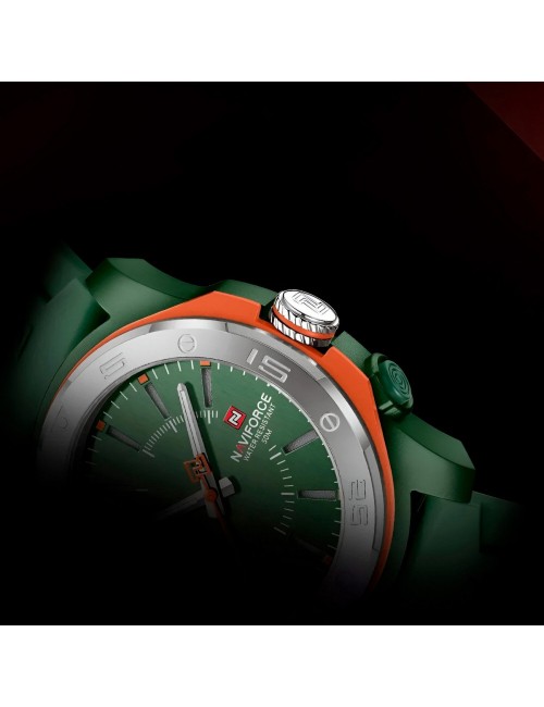 Reloj Naviforce Deportivo Nf7112 Goma Hombre Led + Estuche