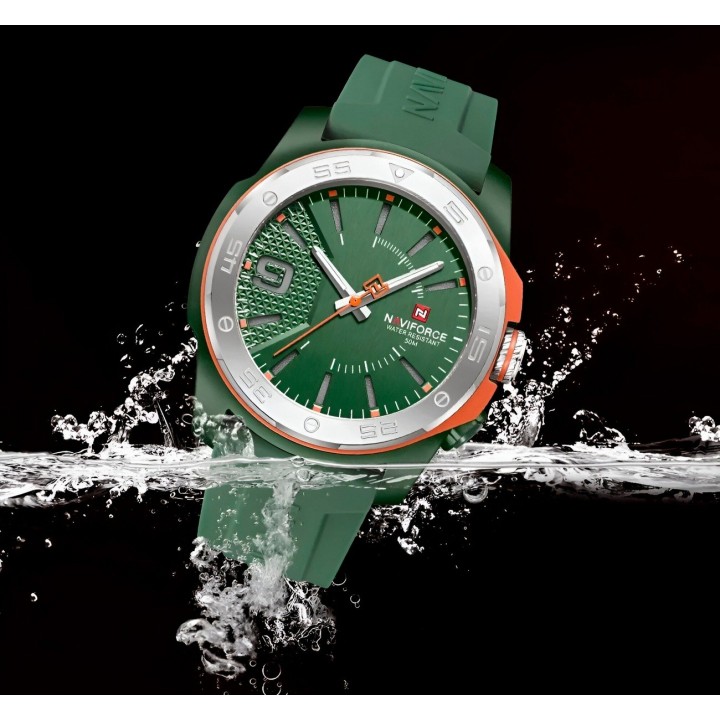 Reloj Naviforce Deportivo Nf7112 Goma Hombre Led + Estuche