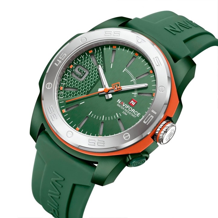 Reloj Naviforce Deportivo Nf7112 Goma Hombre Led + Estuche