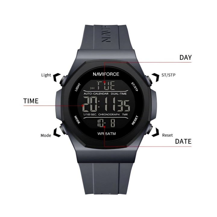 Reloj Naviforce Deportivo Nf7117 Digital Hombre + Estuche