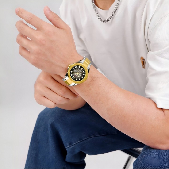 Reloj Naviforce Casual Nf9244 Acero Hombre + Estuche
