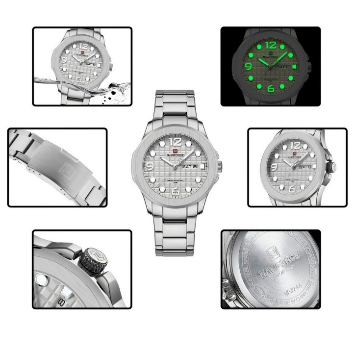 Reloj Naviforce Casual Nf9244 Acero Hombre + Estuche