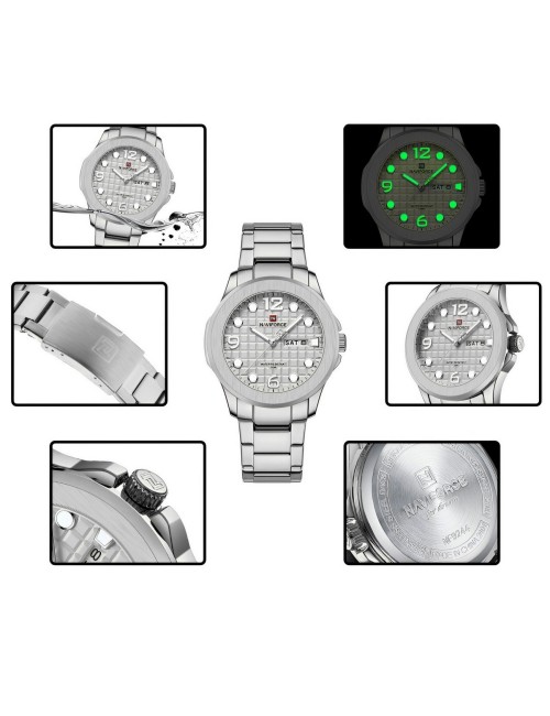 Reloj Naviforce Casual Nf9244 Acero Hombre + Estuche