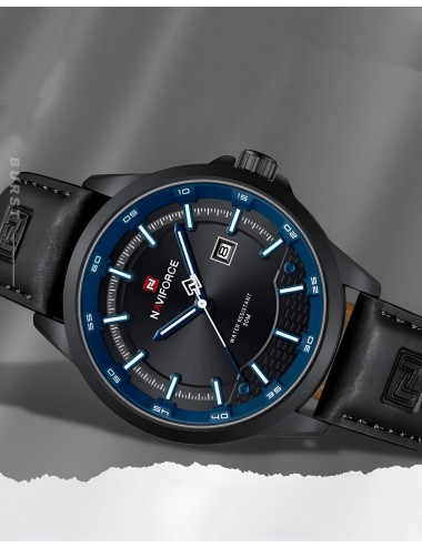 Reloj Naviforce Casual Nf9248l Cuero Hombre + Estuche