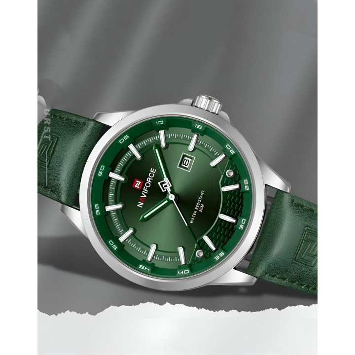 Reloj Naviforce Casual Nf9248l Cuero Hombre + Estuche
