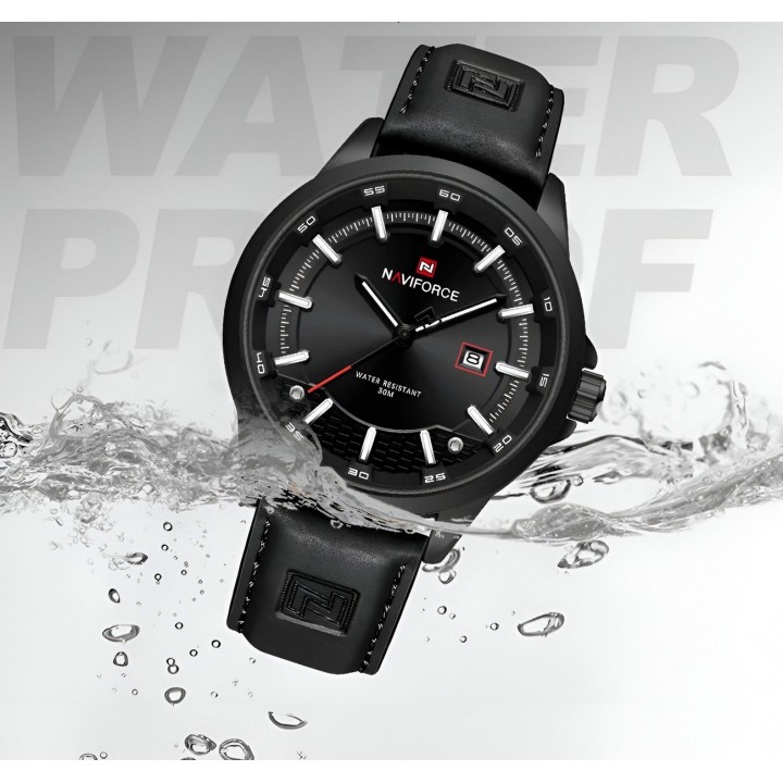 Reloj Naviforce Casual Nf9248l Cuero Hombre + Estuche