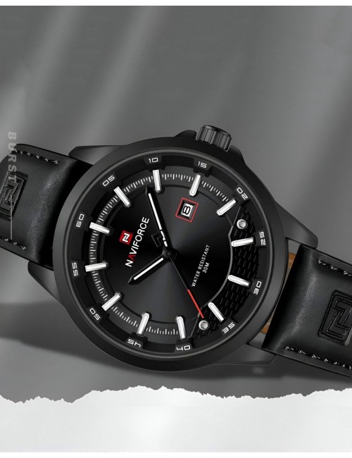 Reloj Naviforce Casual Nf9248l Cuero Hombre + Estuche