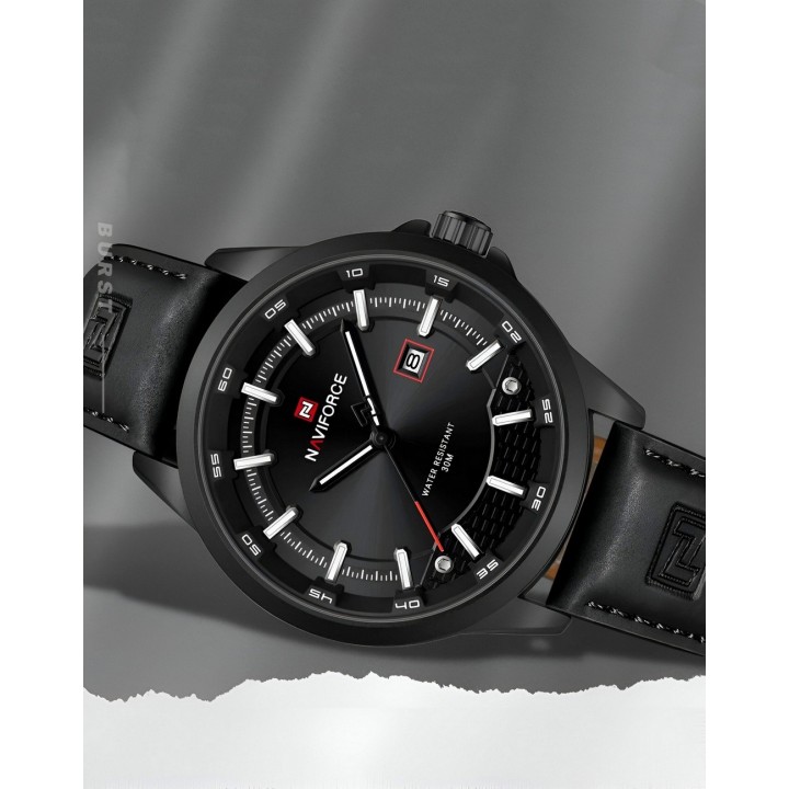 Reloj Naviforce Casual Nf9248l Cuero Hombre + Estuche
