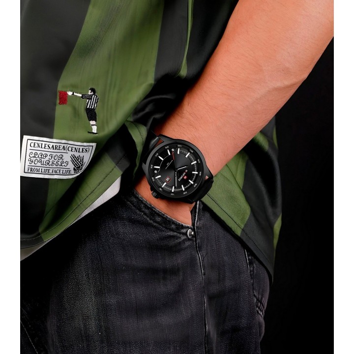 Reloj Naviforce Casual Nf9248l Cuero Hombre + Estuche