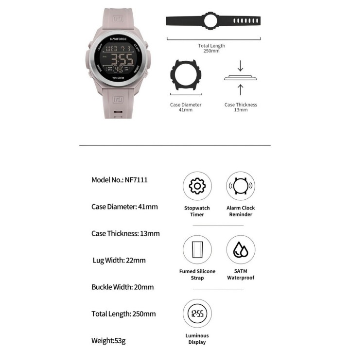 Reloj Naviforce Deportivo Nf7111 Digital Hombre + Estuche