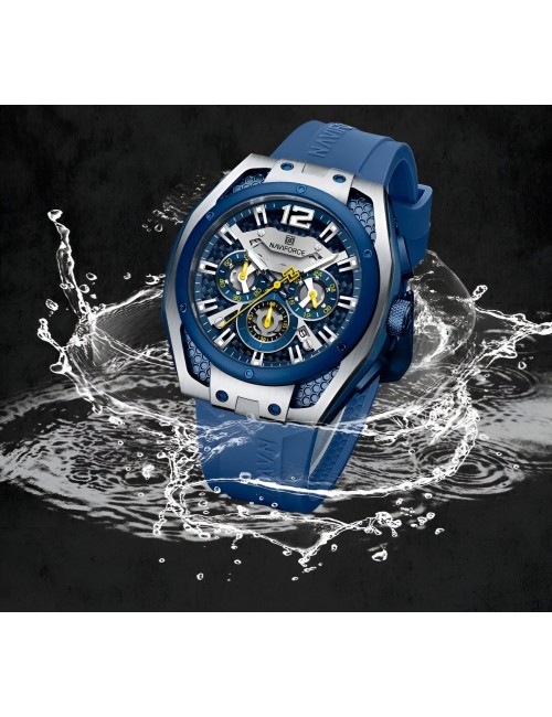 Reloj Naviforce Deportivo Nf8063 Goma Hombre + Estuche