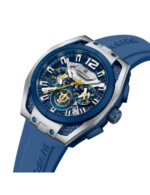 Reloj Naviforce Deportivo Nf8063 Goma Hombre + Estuche