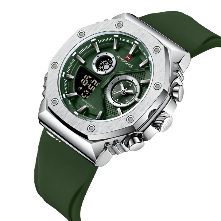 Reloj Naviforce Deportivo Nf9216t Goma Hombre Led + Estuche