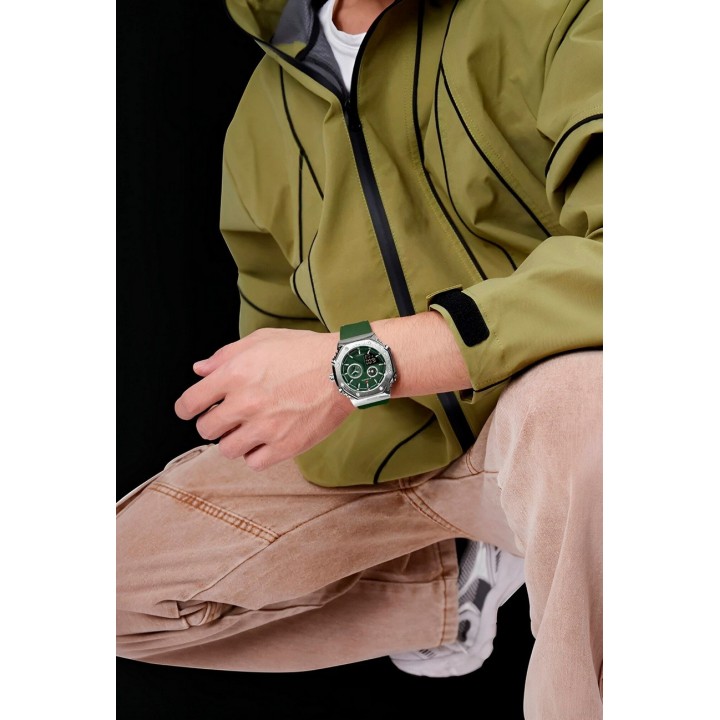 Reloj Naviforce Deportivo Nf9216t Goma Hombre Led + Estuche