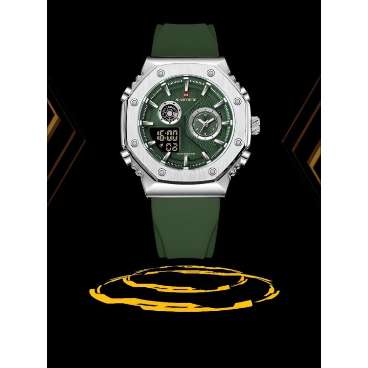 Reloj Naviforce Deportivo Nf9216t Goma Hombre Led + Estuche