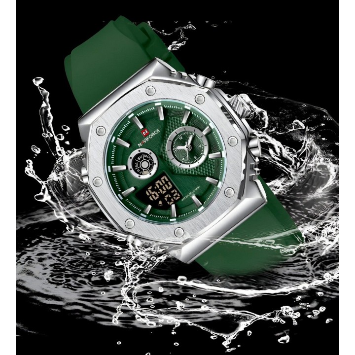 Reloj Naviforce Deportivo Nf9216t Goma Hombre Led + Estuche