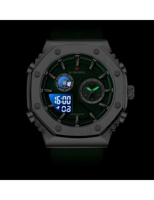 Reloj Naviforce Deportivo Nf9216t Goma Hombre Led + Estuche