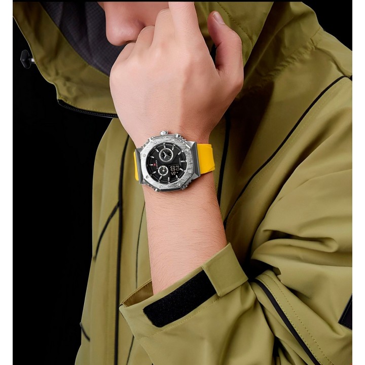 Reloj Naviforce Deportivo Nf9216t Goma Hombre Led + Estuche