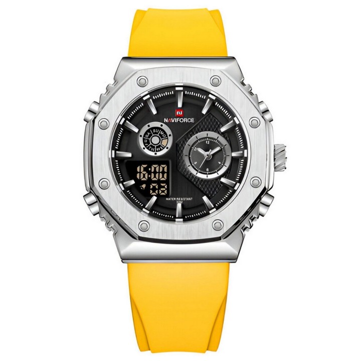 Reloj Naviforce Deportivo Nf9216t Goma Hombre Led + Estuche