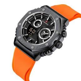 Reloj Naviforce Deportivo Nf9216t Goma Hombre Led + Estuche