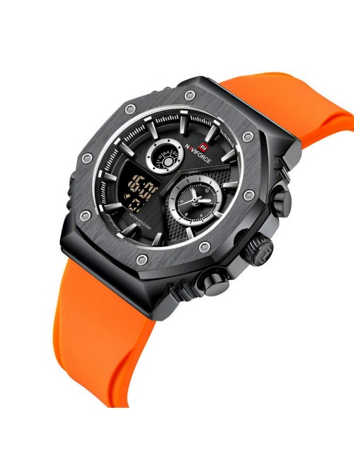 Reloj Naviforce Deportivo Nf9216t Goma Hombre Led + Estuche