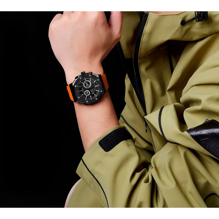 Reloj Naviforce Deportivo Nf9216t Goma Hombre Led + Estuche