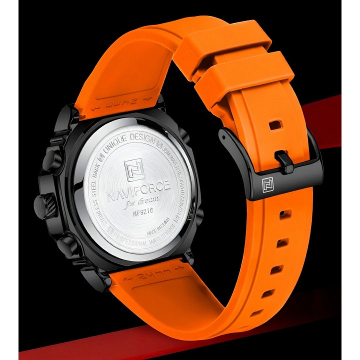 Reloj Naviforce Deportivo Nf9216t Goma Hombre Led + Estuche